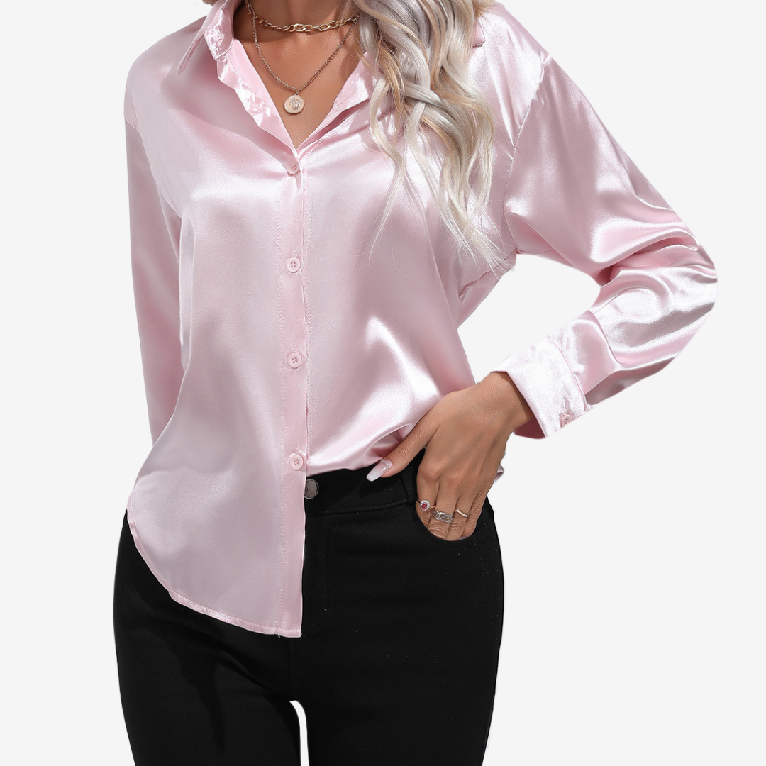 Alvira™ Elegant silk skjorte