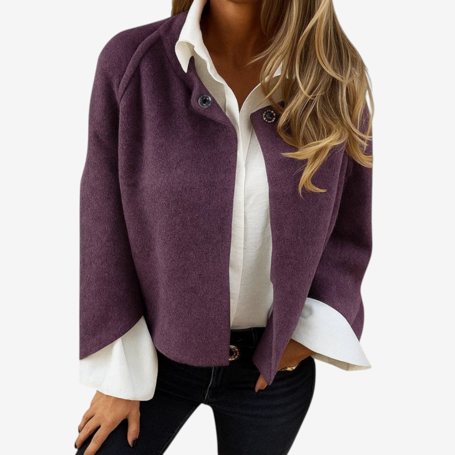 Hélène™ Mixed fabric jakke
