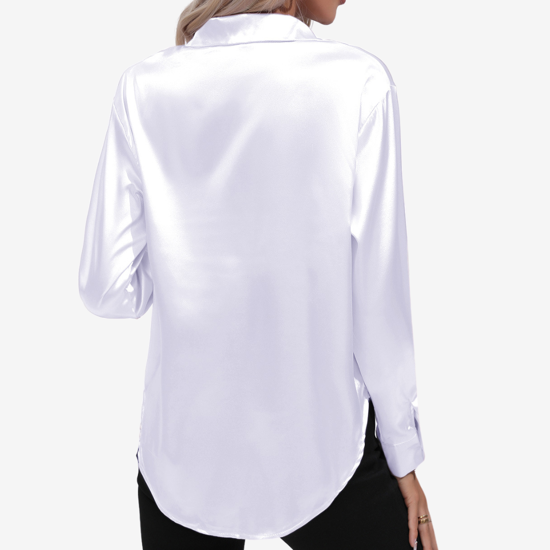 Alvira™ Elegant silk skjorte
