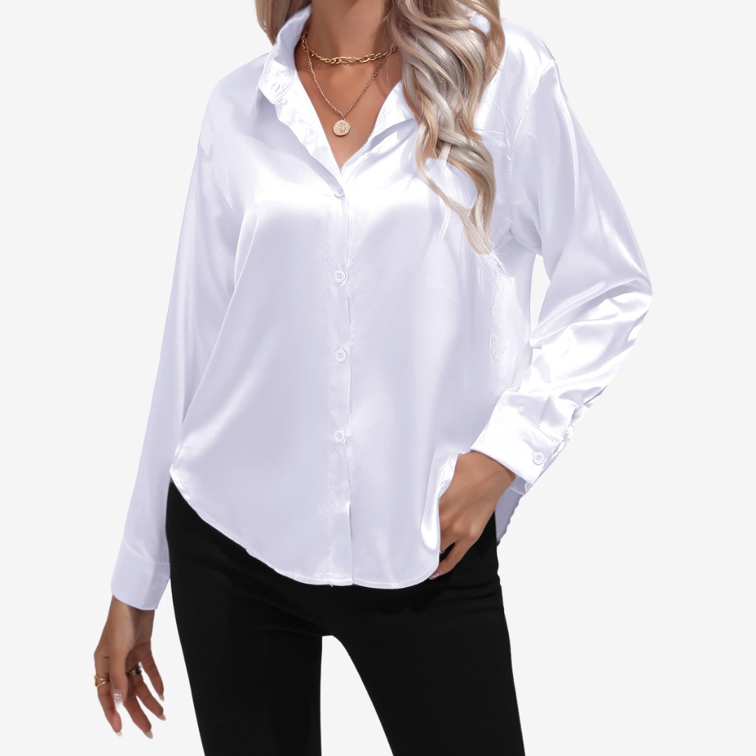 Alvira™ Elegant silk skjorte