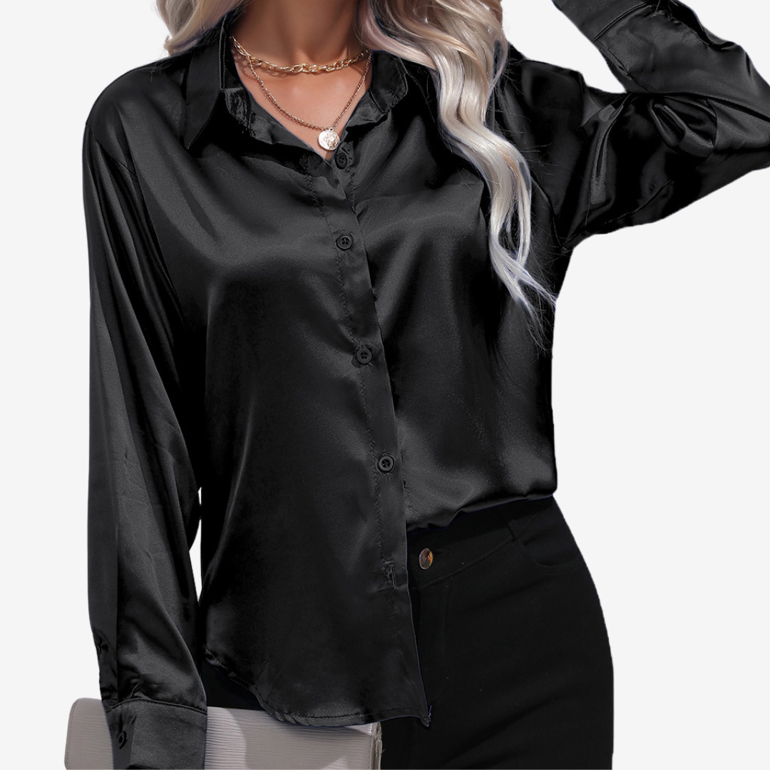 Alvira™ Elegant silk skjorte