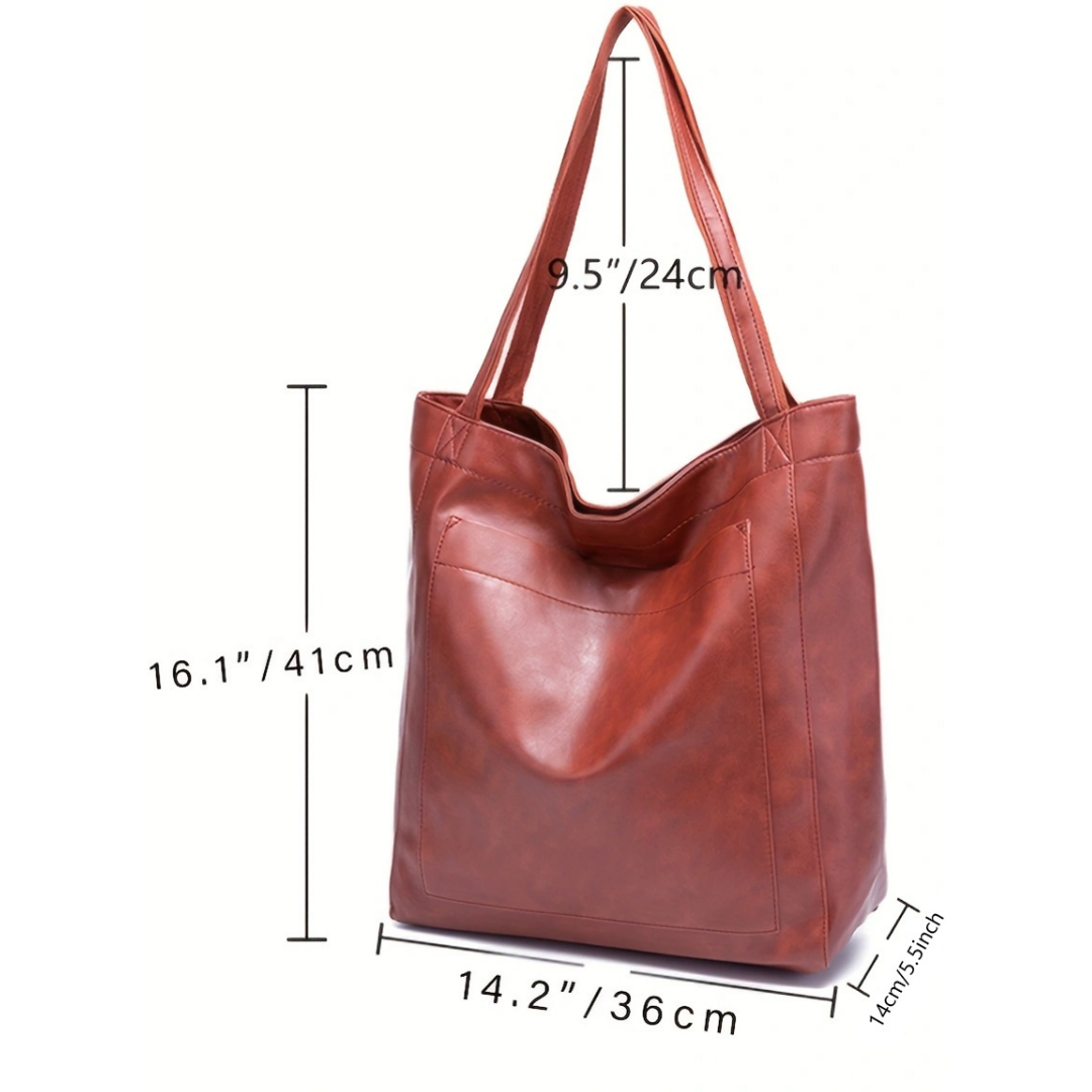 Evelyne™ Vintage skinn toteveske veske