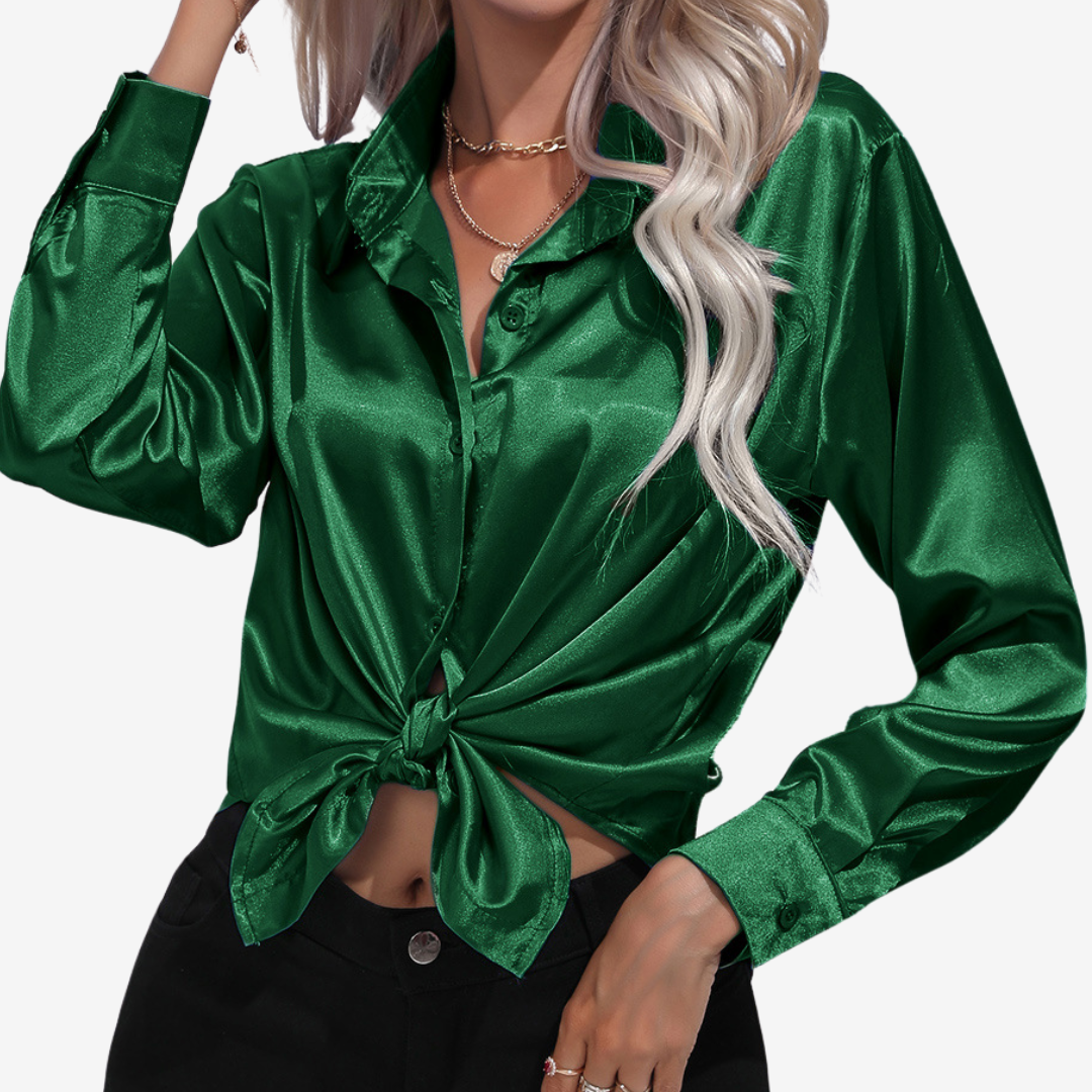 Alvira™ Elegant silk skjorte