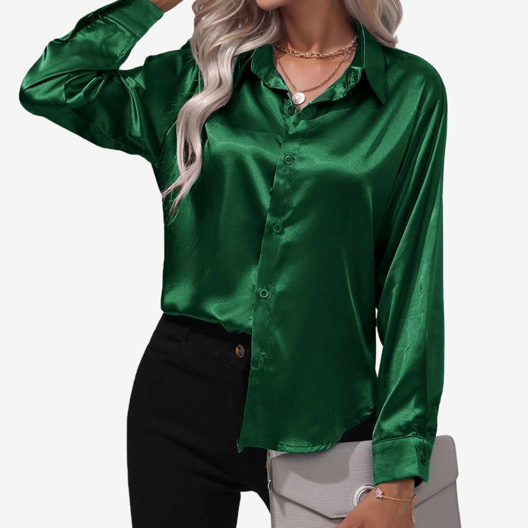 Alvira™ Elegant silk skjorte