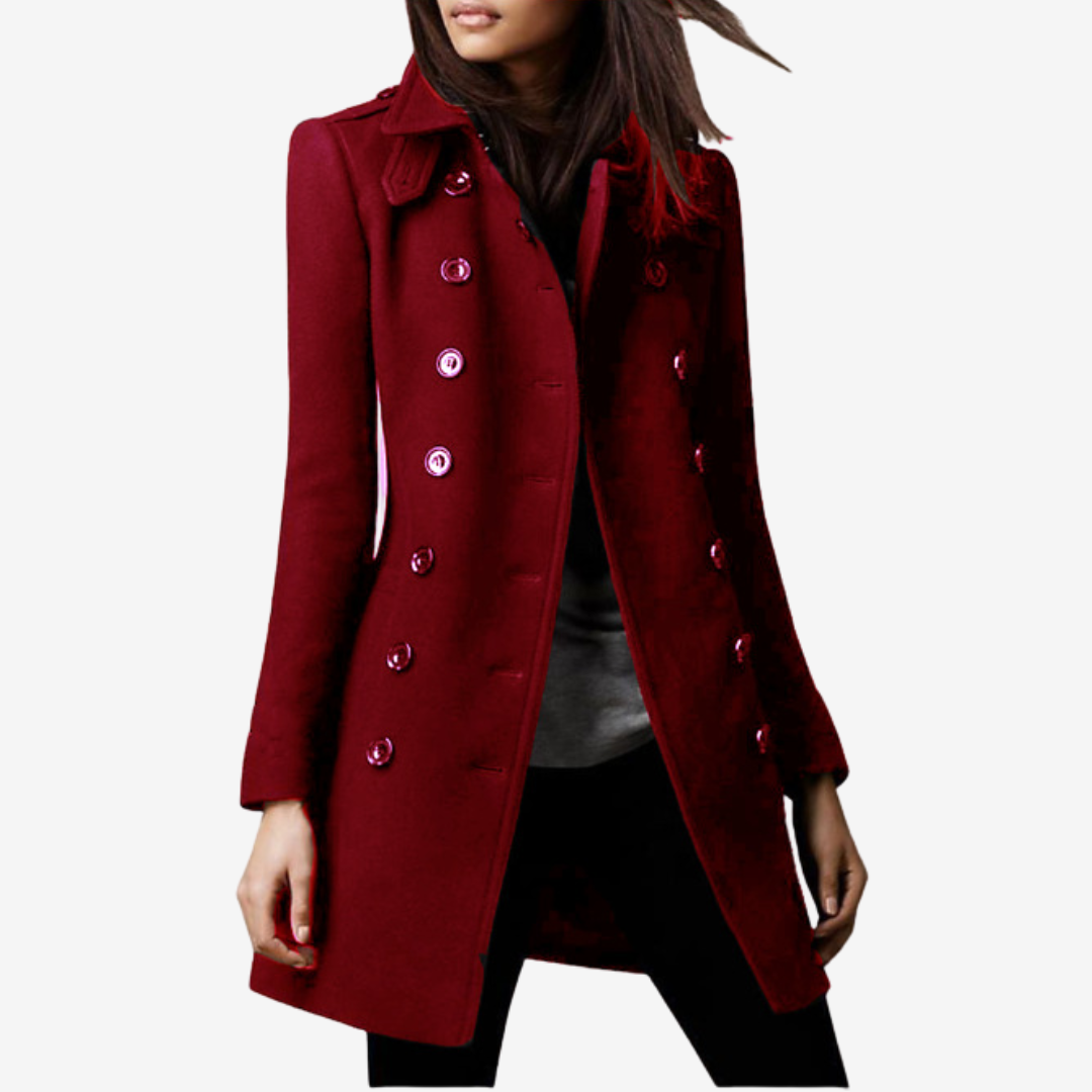 Rosellea™ Elegant kåpe med knappefront