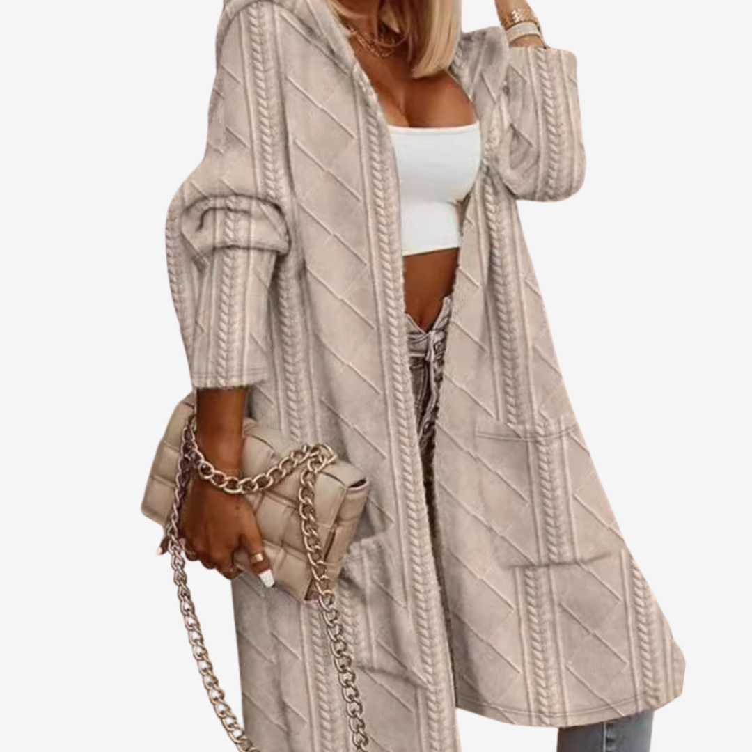 Janice™ Lang strikket cardigan