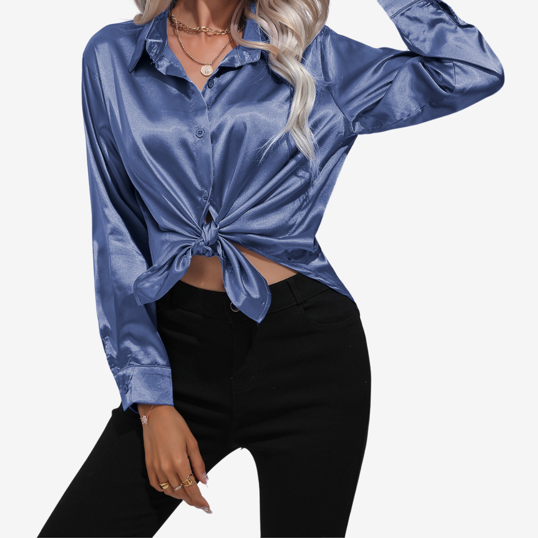 Alvira™ Elegant silk skjorte