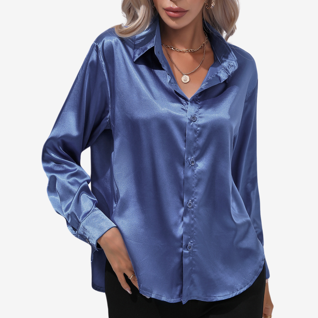 Alvira™ Elegant silk skjorte