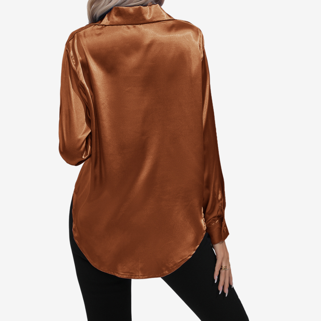 Alvira™ Elegant silk skjorte