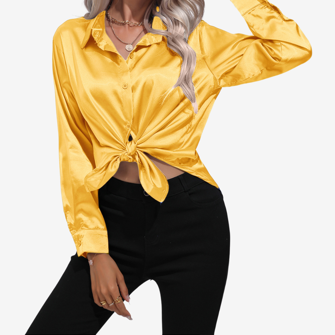 Alvira™ Elegant silk skjorte