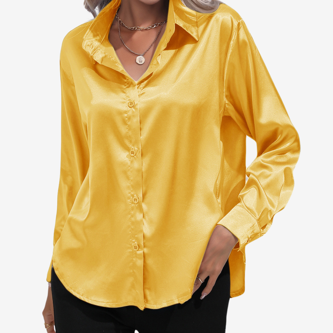 Alvira™ Elegant silk skjorte