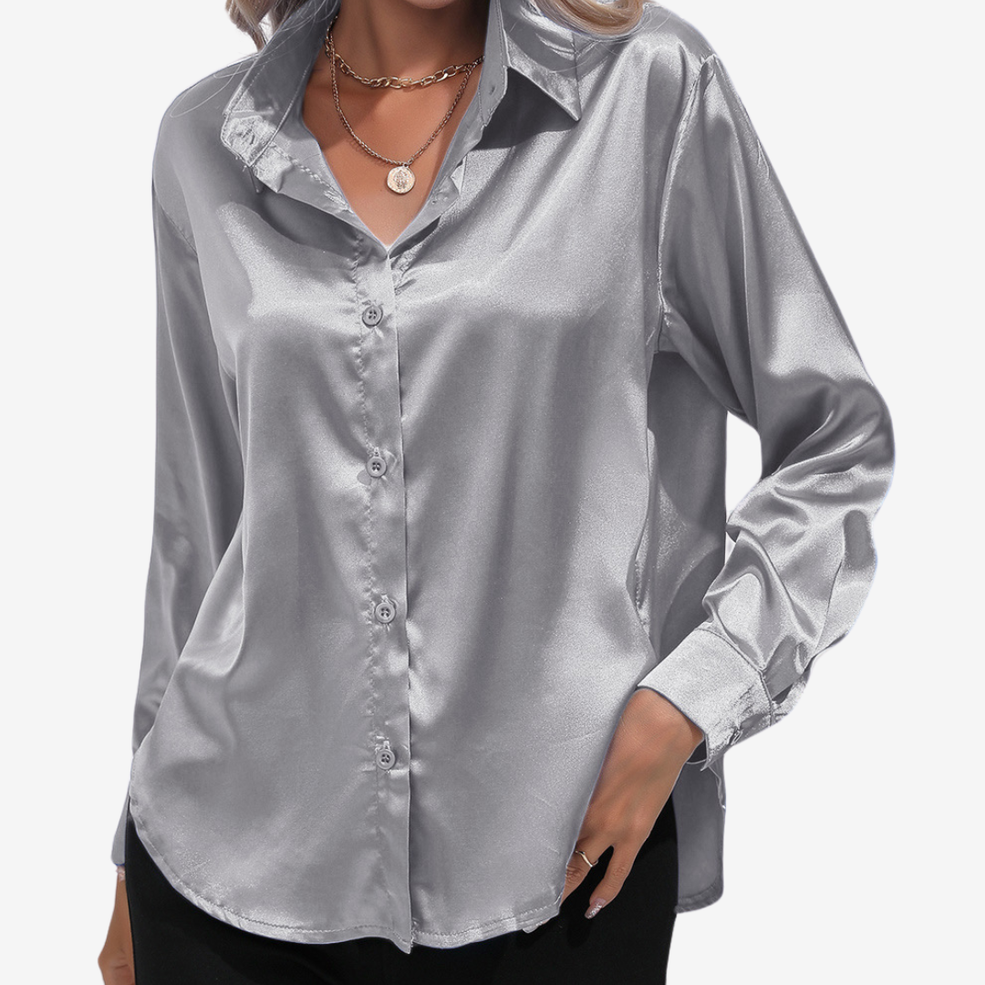Alvira™ Elegant silk skjorte