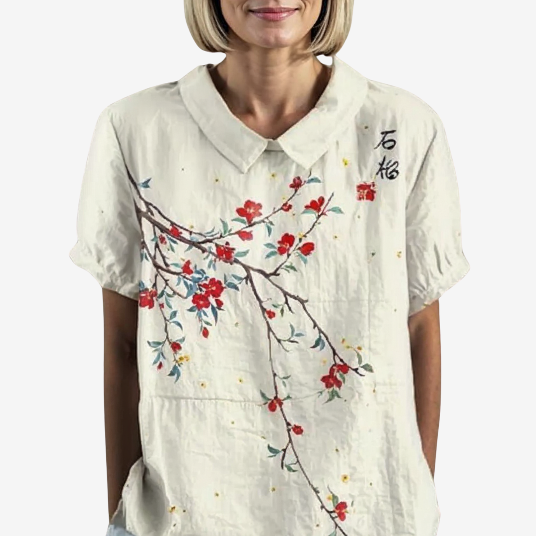 Amélie™ Vintage linbluse