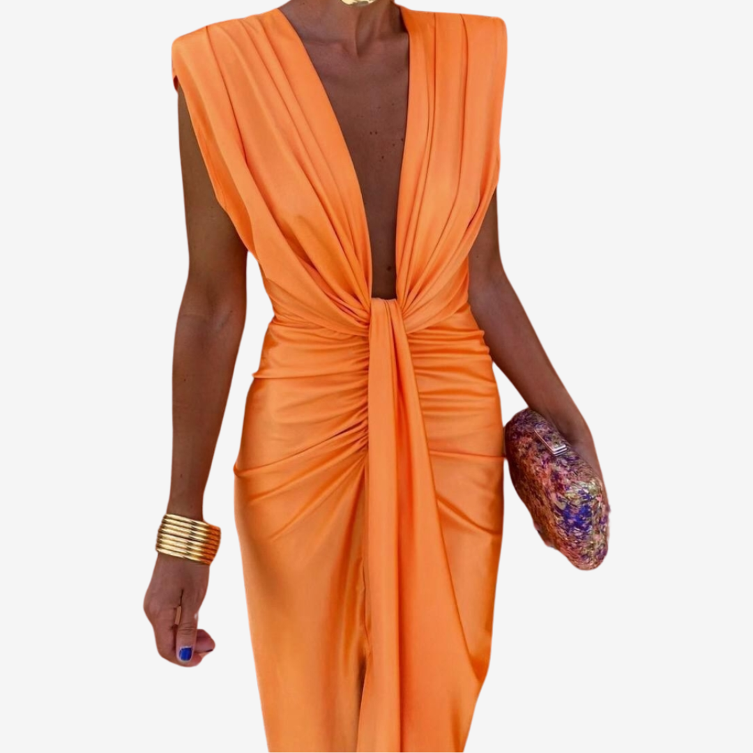 Assia™ Drapert midikjole