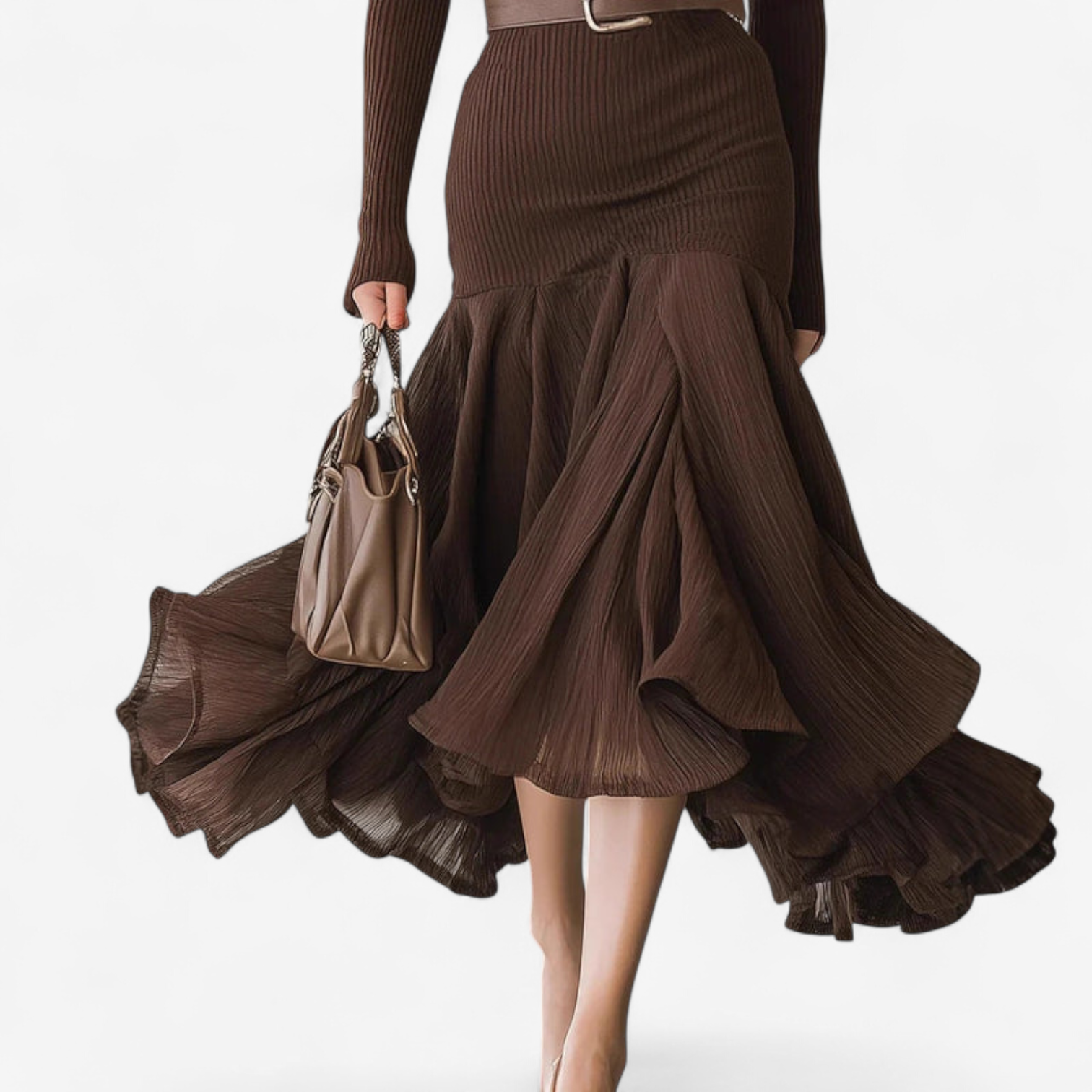 Yasmina™ Elegant kjole med belte