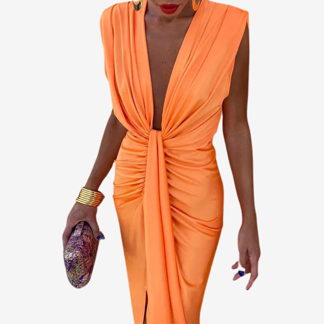 Assia™ Drapert midikjole
