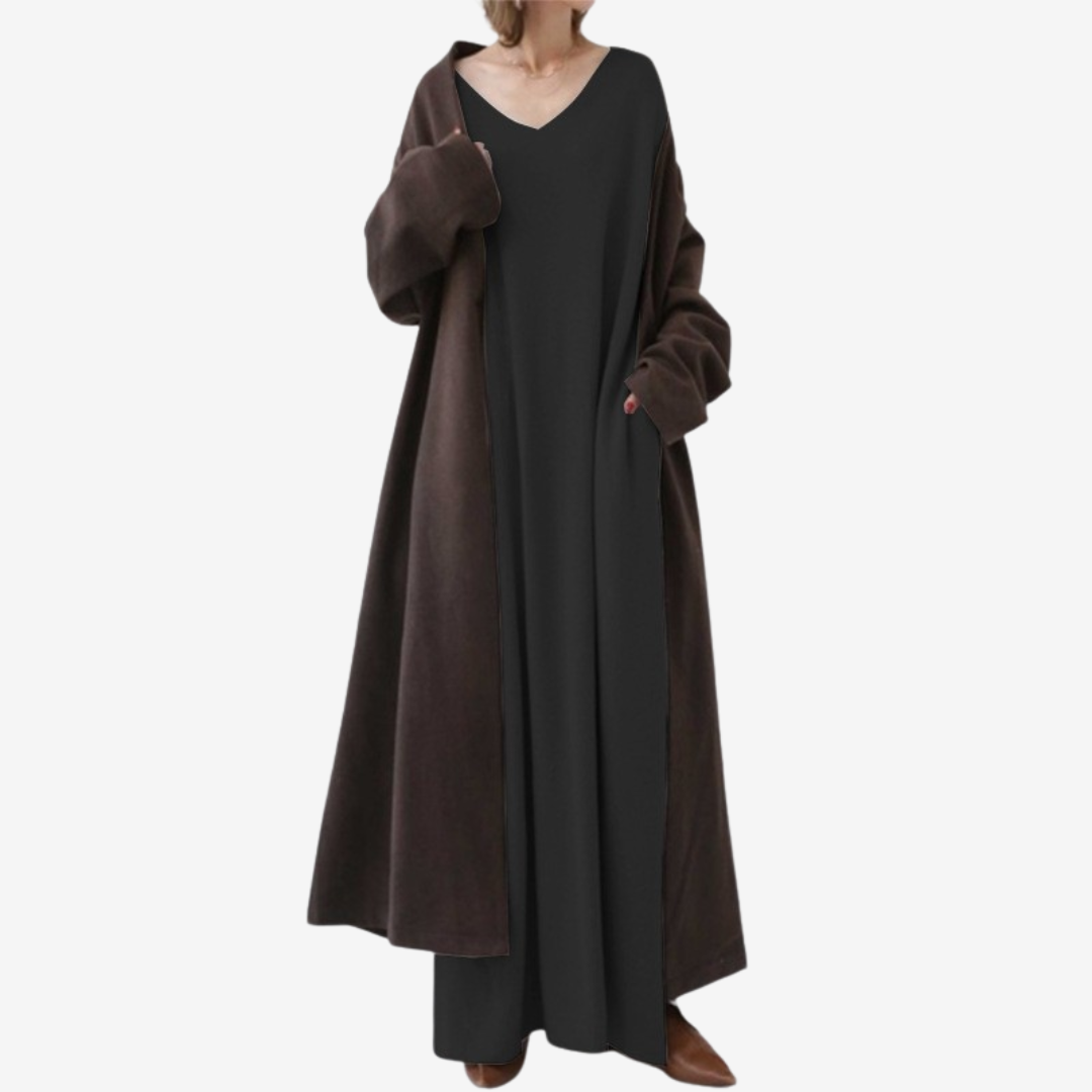 René™ V-hals maxi genser