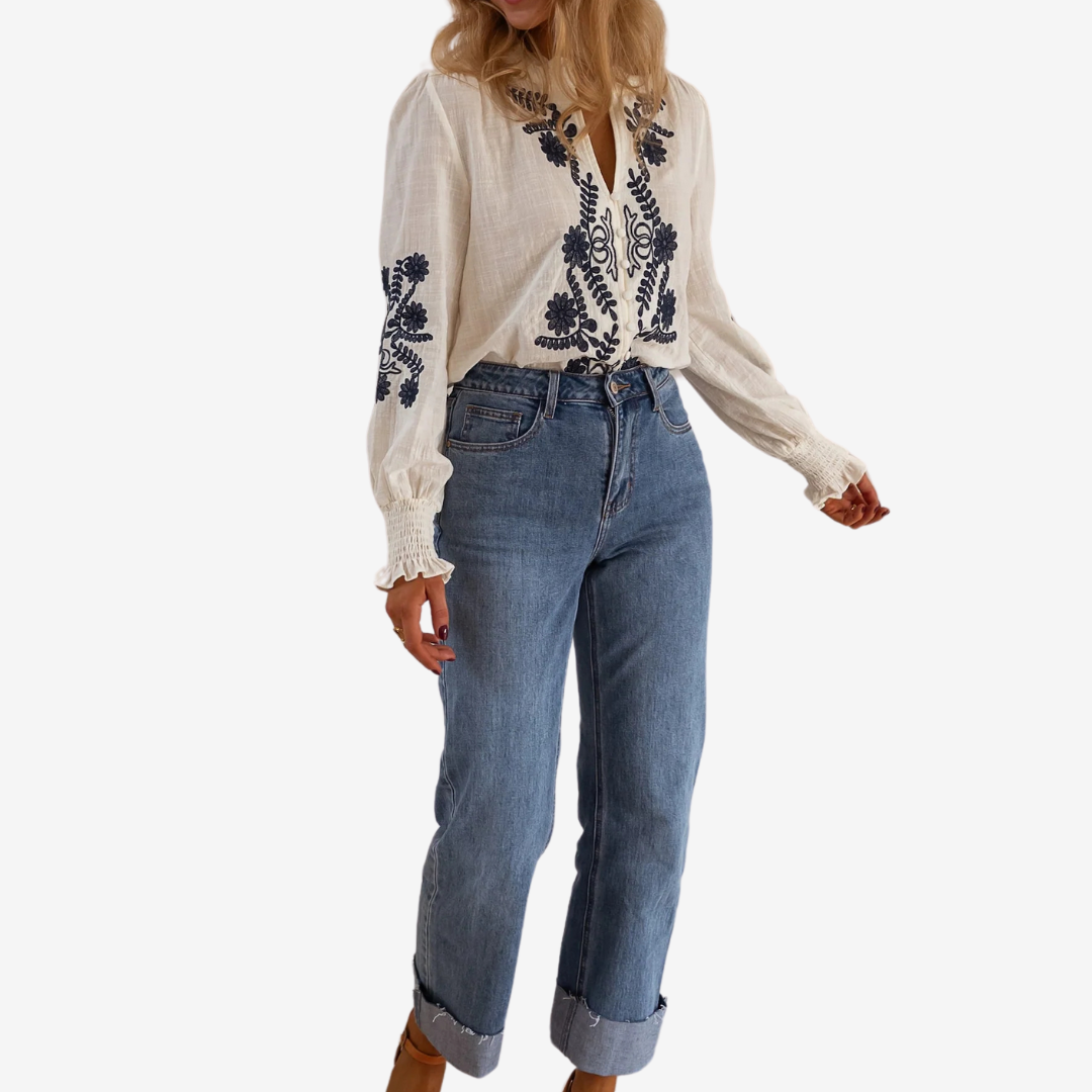 Isaure™ Brodert topp