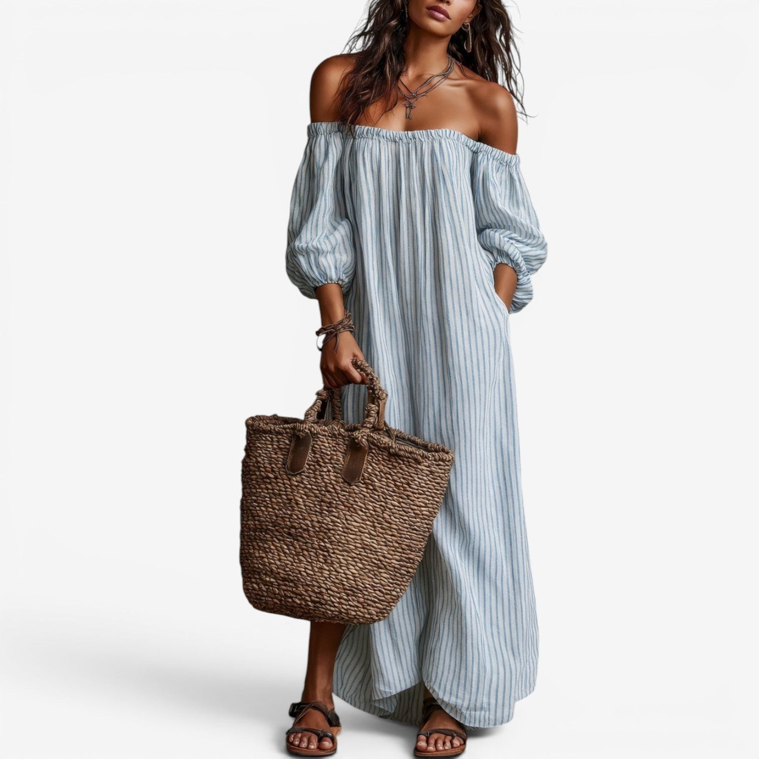 Faustina™ Jumpsuit med v-hals og knapper