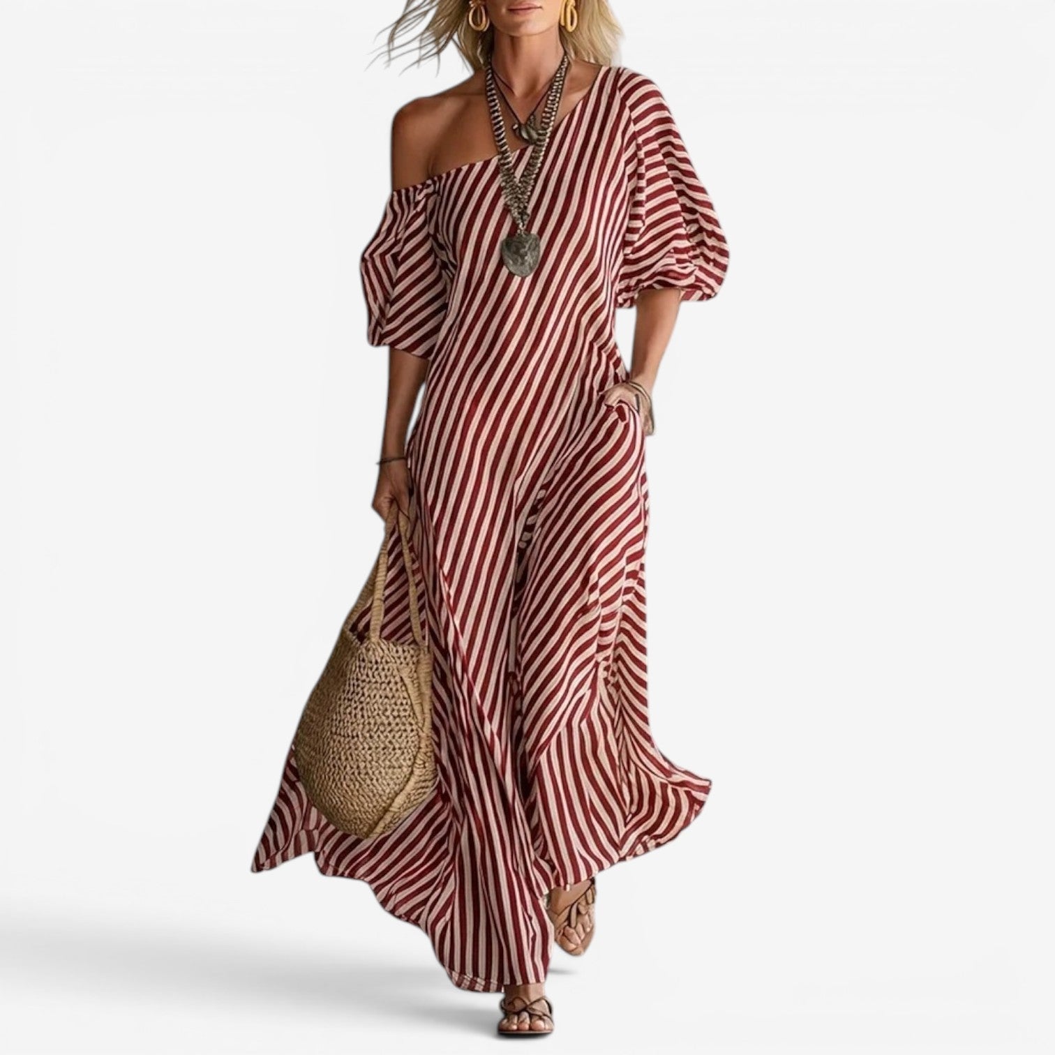 Izzy™ Off-shoulder maxikjole
