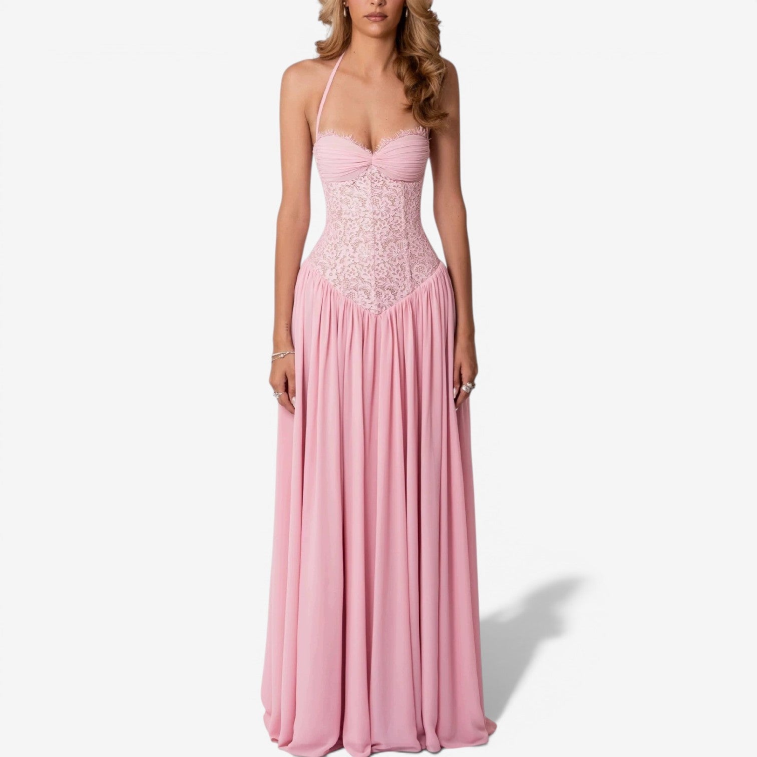 Audriana™ Lang chiffonkjole
