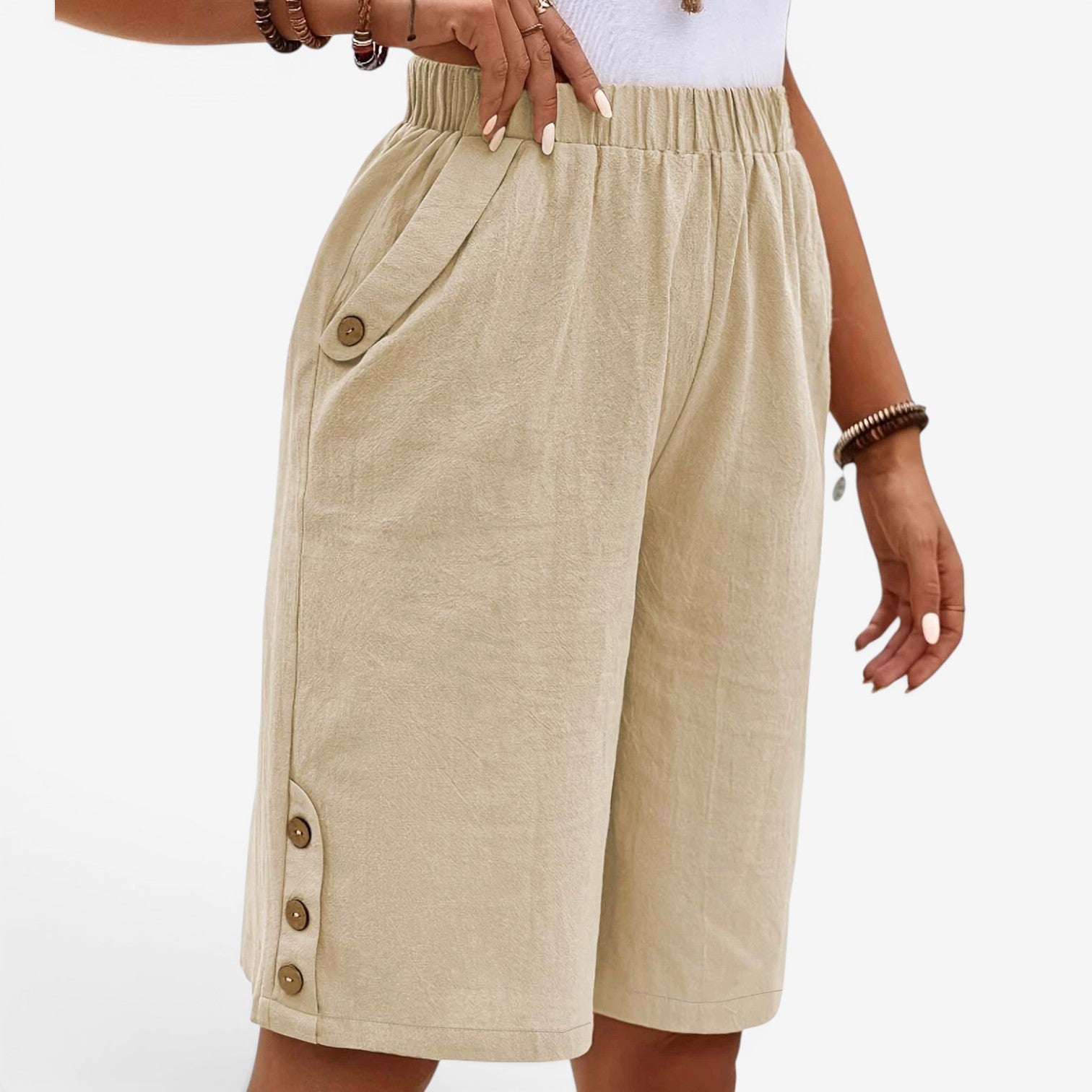 Gianne™ Capri-shorts i lin