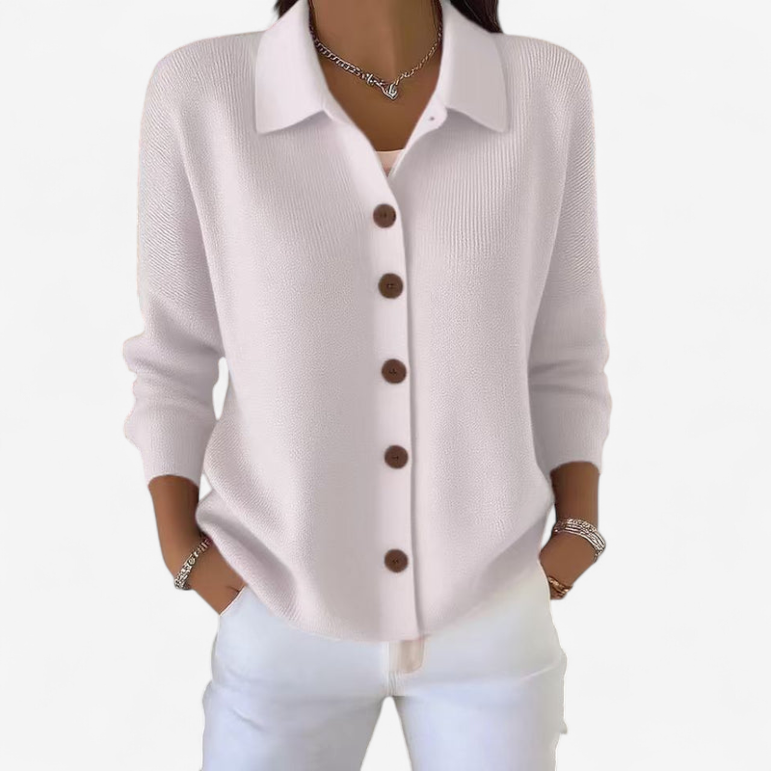 Adrienne™ Elegant jakke med knapper