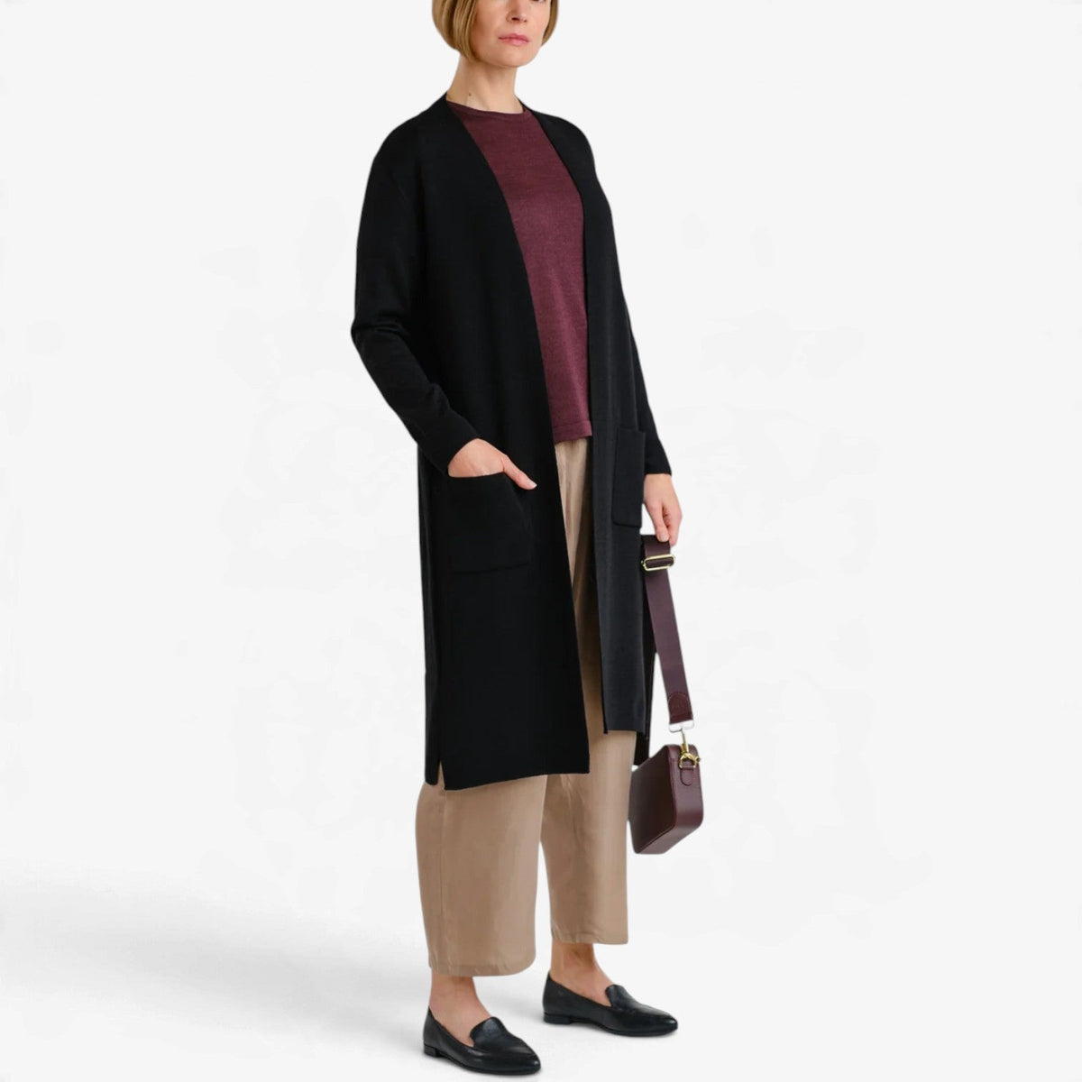 Liliane™ Langkardigan med åpen front