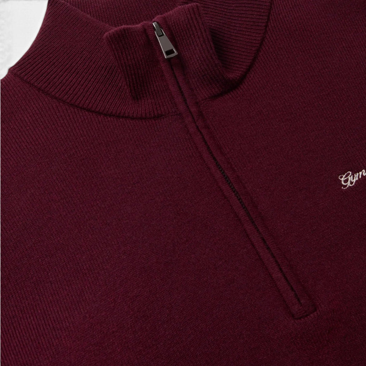 Augustin™ Ribbet genser med kvart glidelås