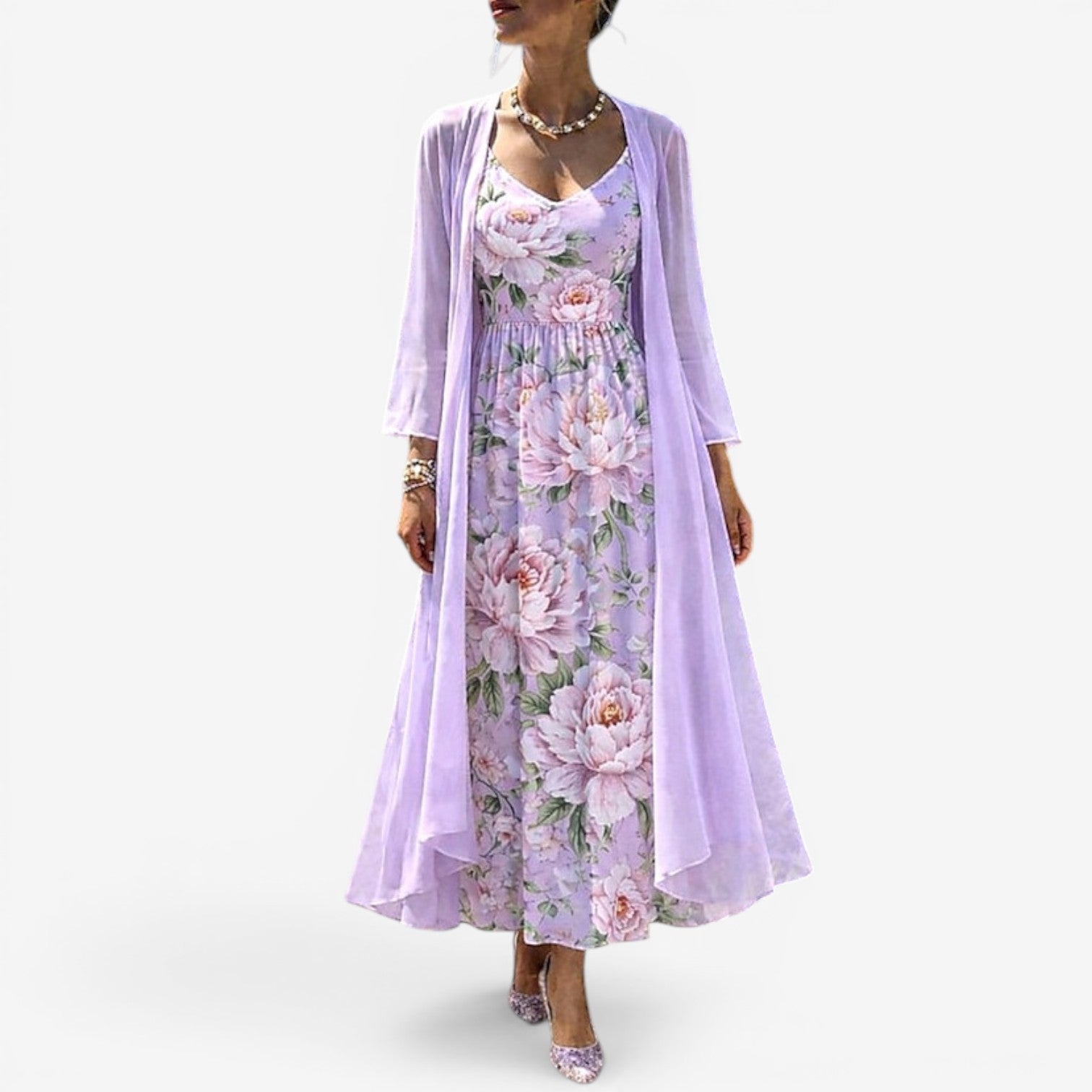 Oceana™ Lang blomsterkjole