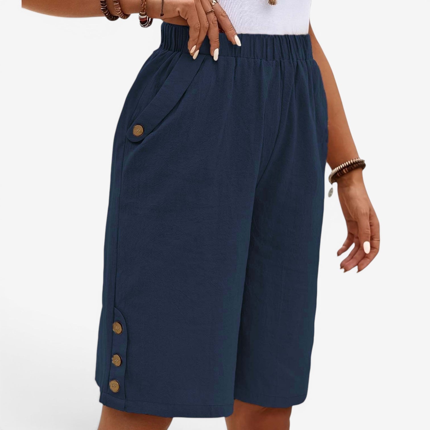 Gianne™ Capri-shorts i lin