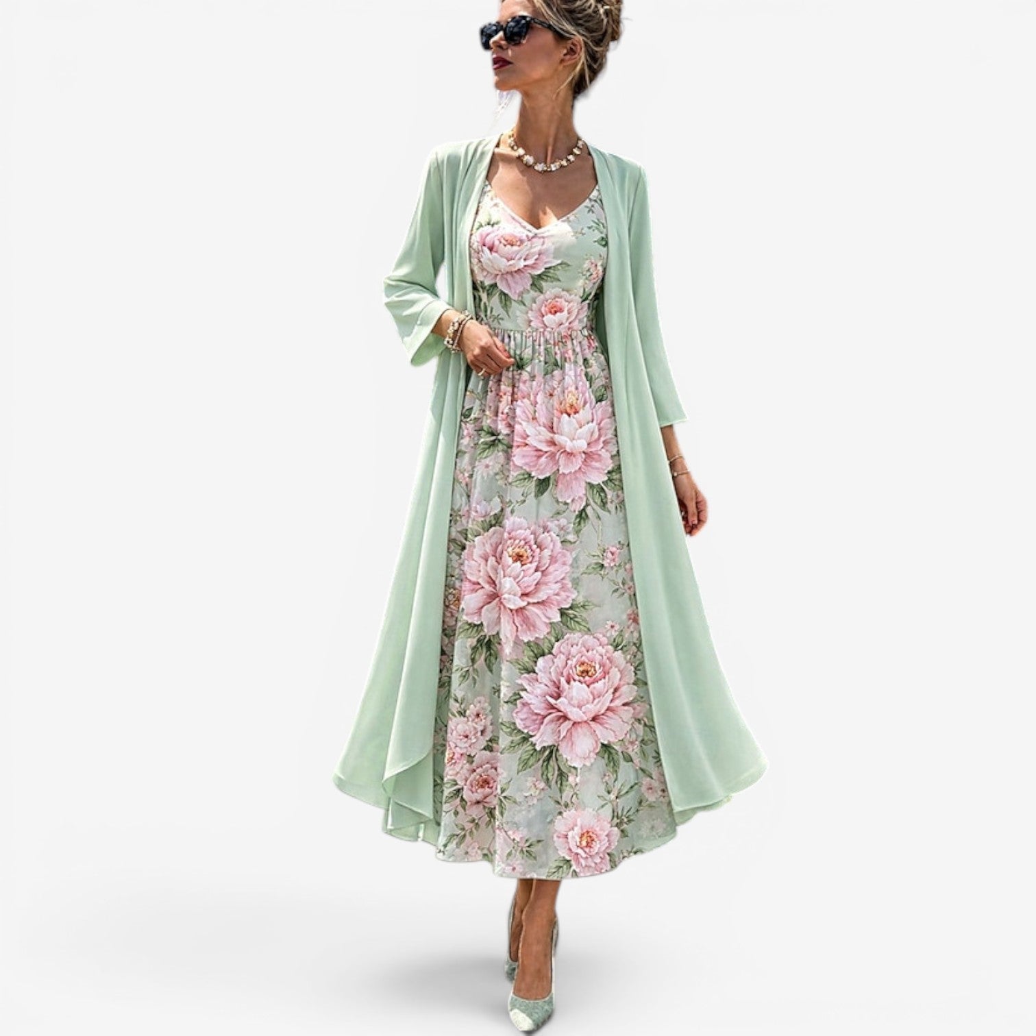 Oceana™ Lang blomsterkjole