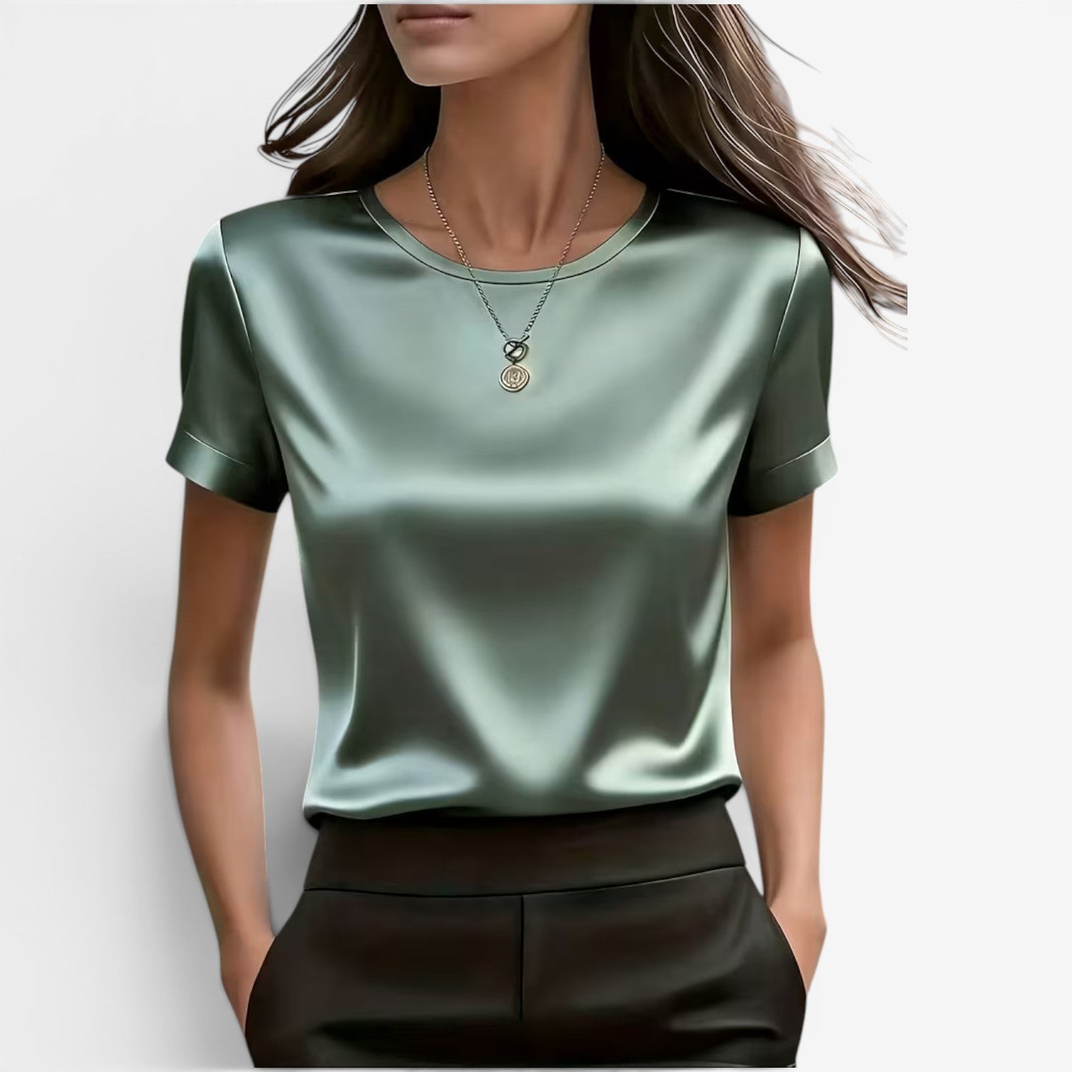 Adina™ Elegant t-skjorte i sateng