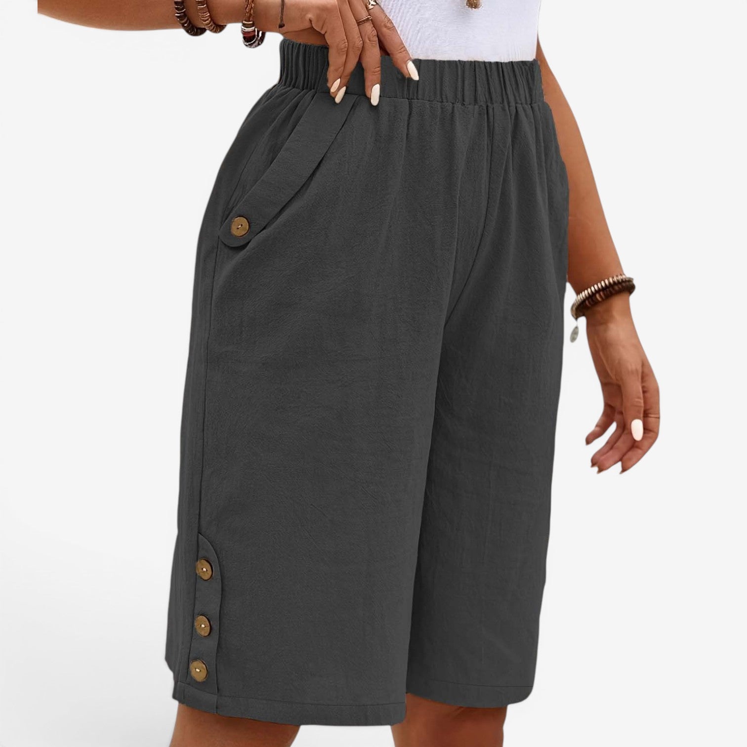 Gianne™ Capri-shorts i lin