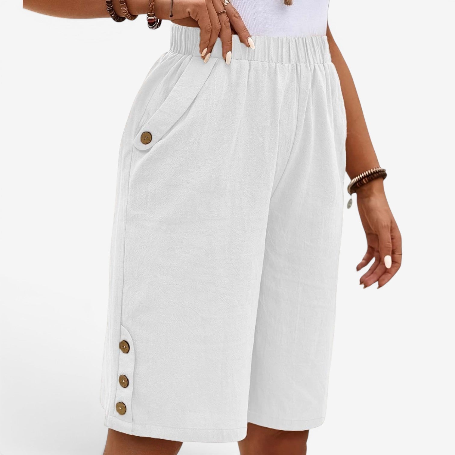 Gianne™ Capri-shorts i lin