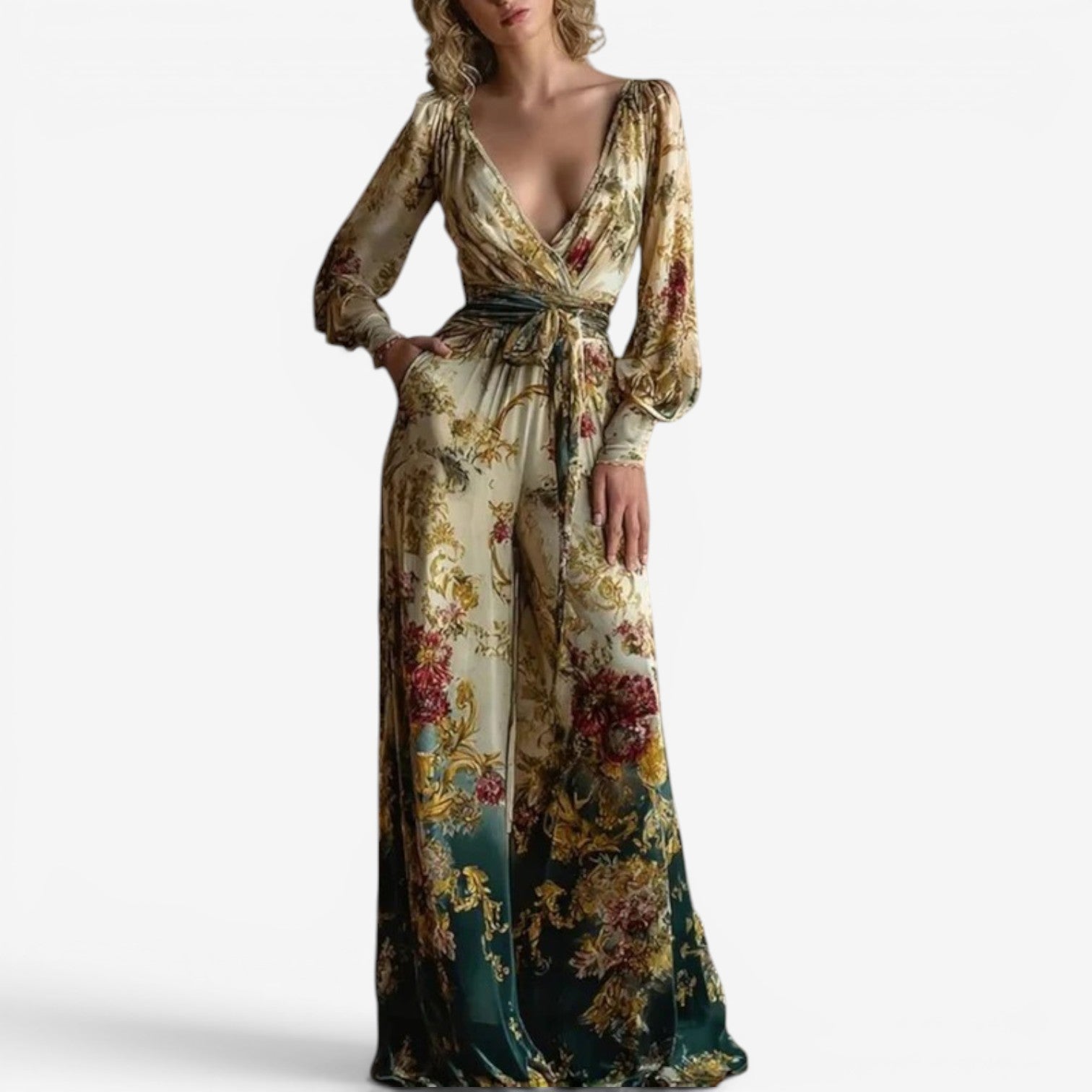 Ivonne™ Jumpsuit med v-hals