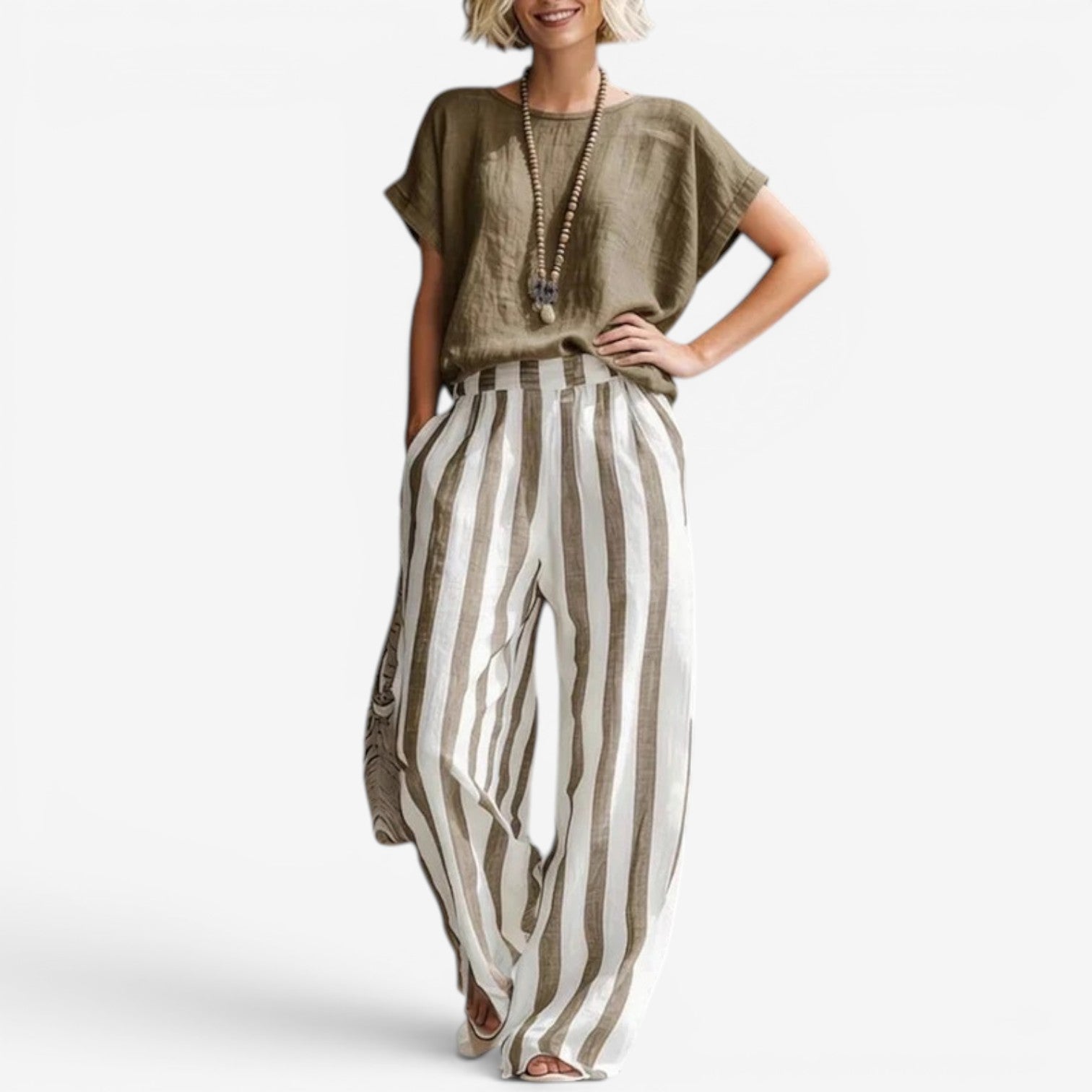 Charice™ Stripete todelt linsett