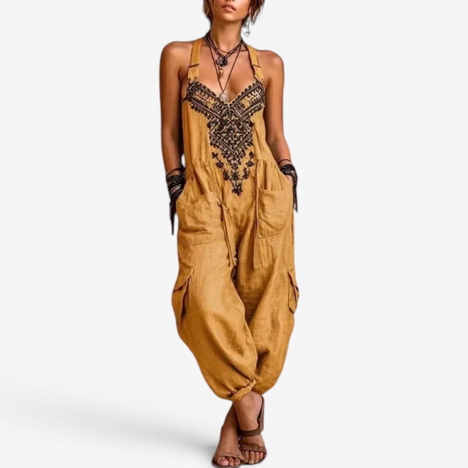 Emellia™ Jumpsuit i bohemsk stil