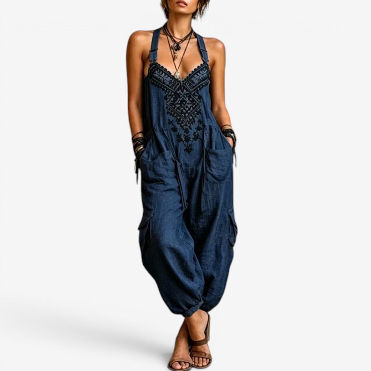 Emellia™ Jumpsuit i bohemsk stil