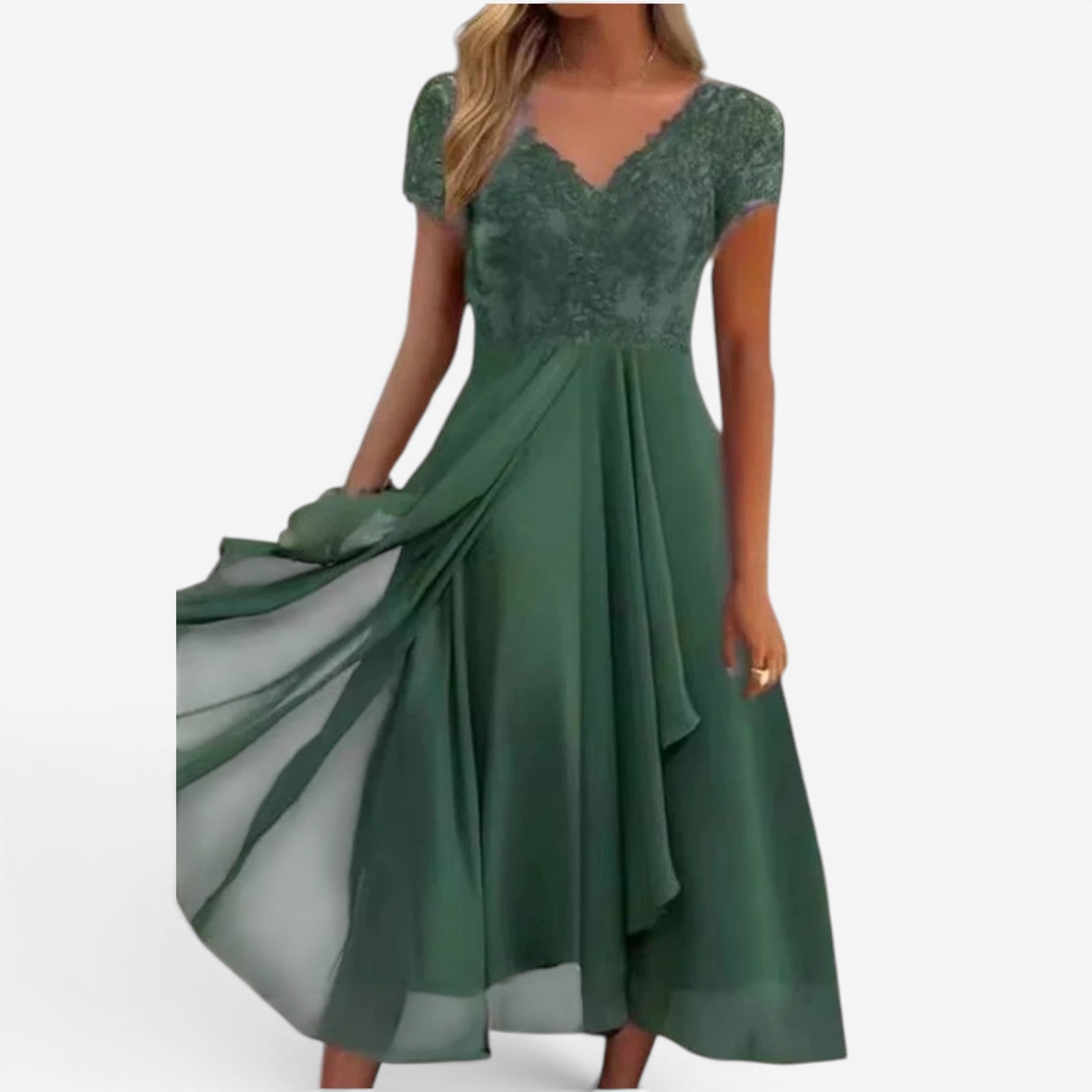 Suzzaine™ Midi chiffongkjole