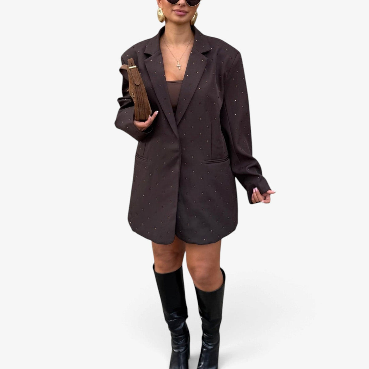 Idalia™ Oversized Spettet Blazer