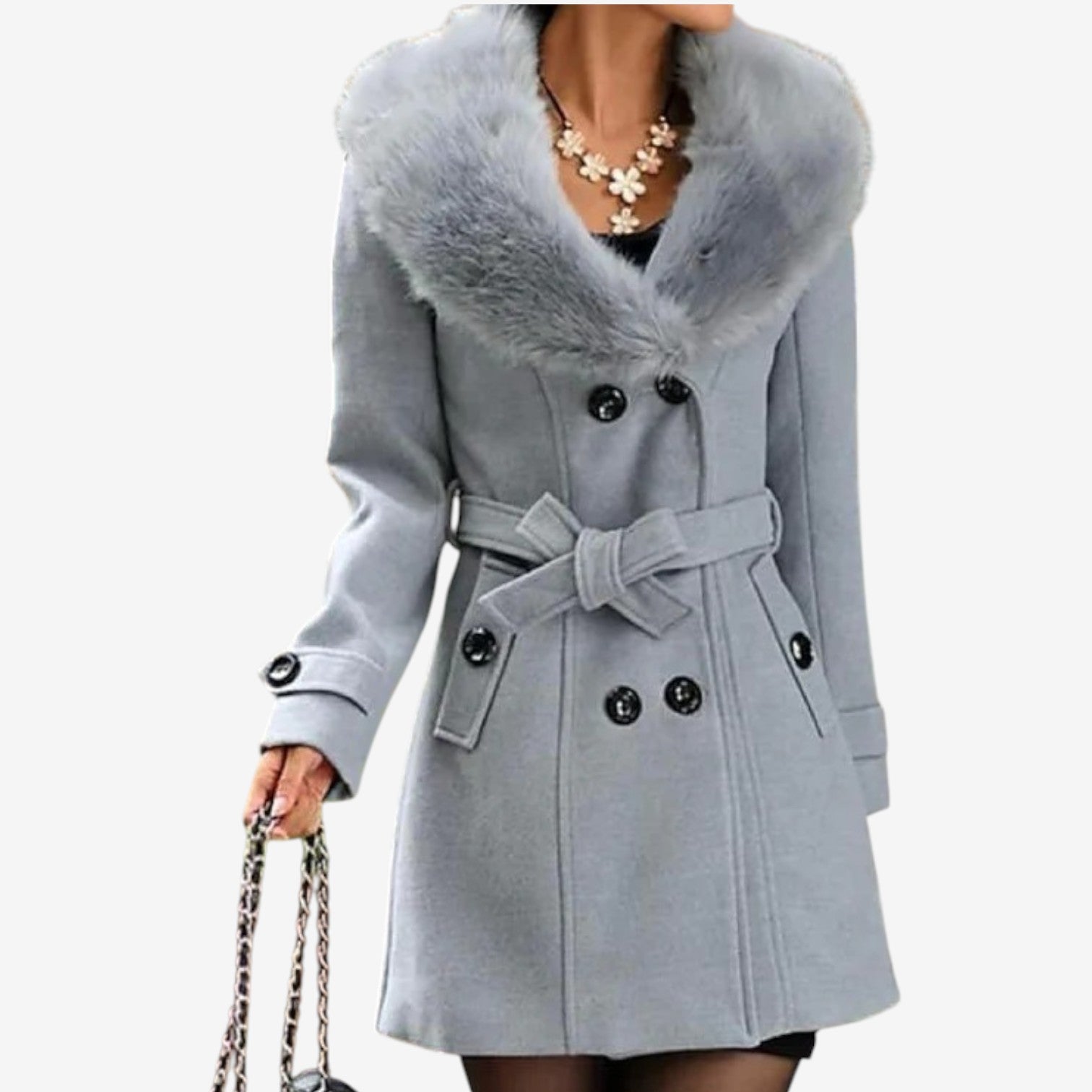 Sandara™ Elegant kåpe med belte