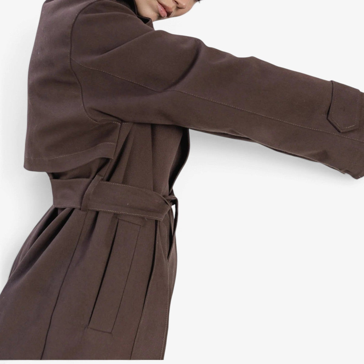 Coralie™ Strukturert lang trenchcoat
