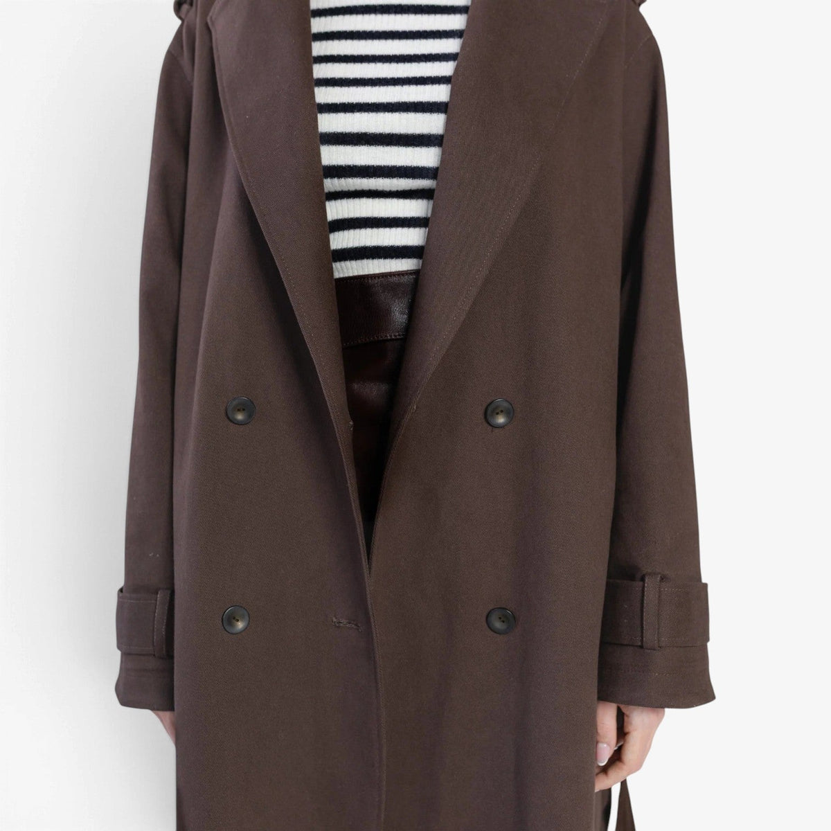 Coralie™ Strukturert lang trenchcoat