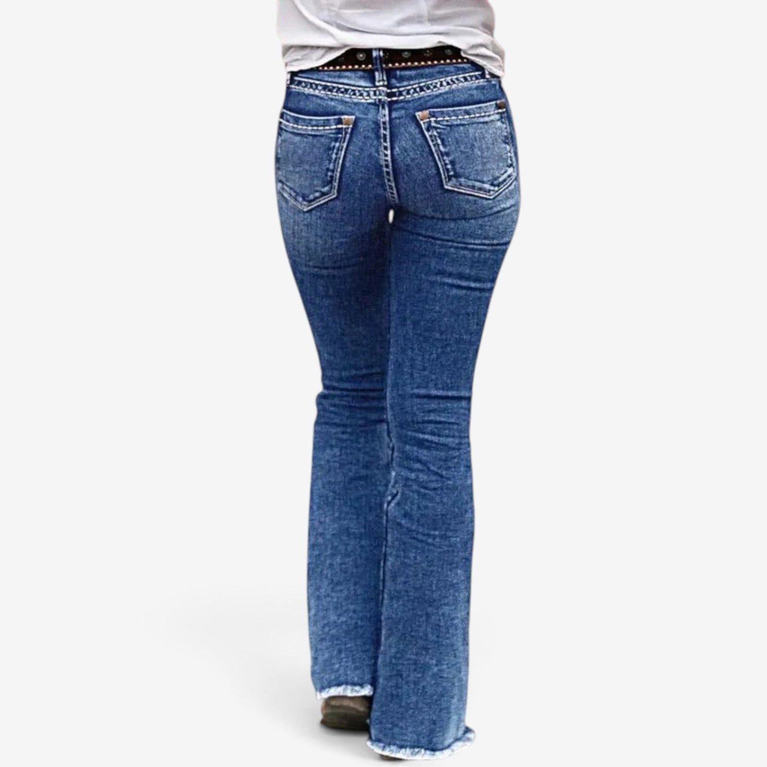 Avah™ Denim jeans med sideknapper