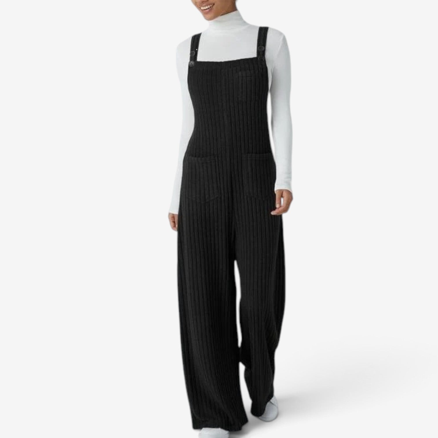 Ellaria™ Ribbet overall med vide ben