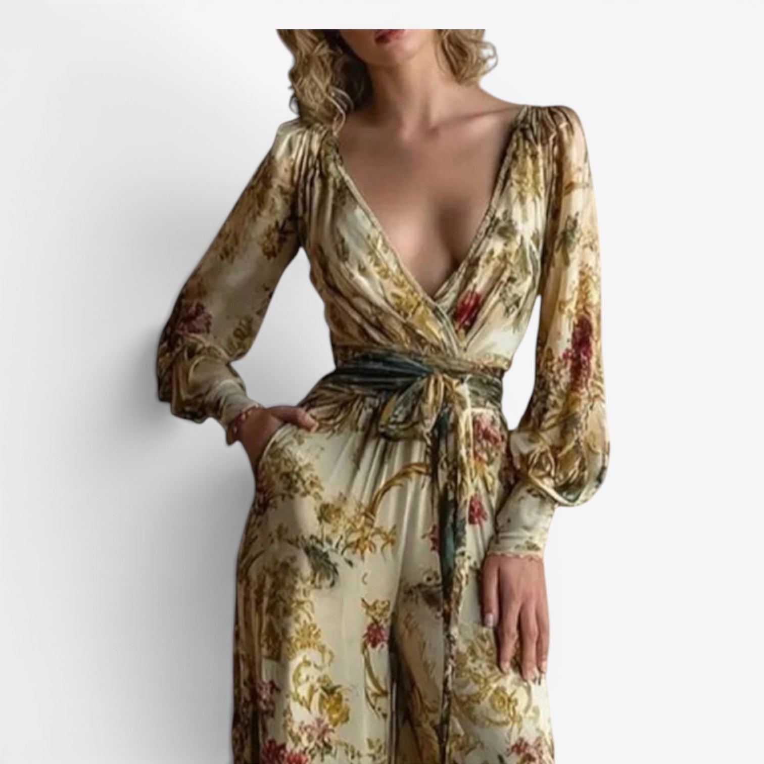 Ivonne™ Jumpsuit med v-hals