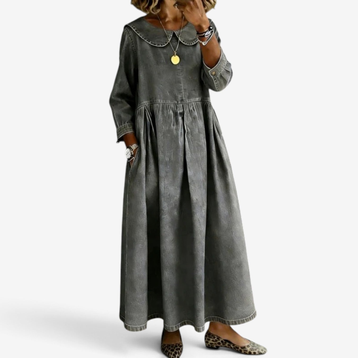 Cecilla™ Lang denimkjole