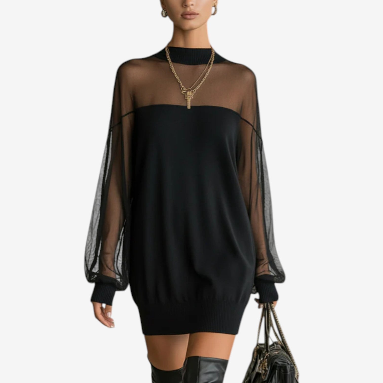 Antonella™ Transparent kort kjole