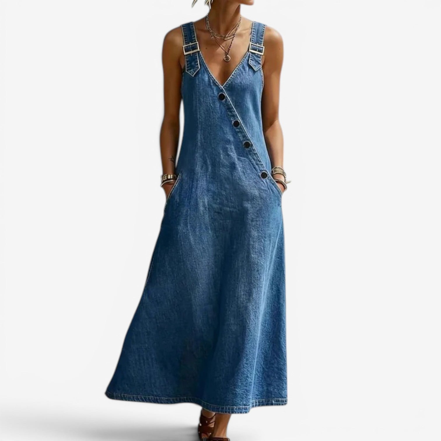 Ellen™ Lang denimkjole